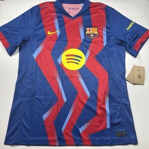 Nike Lamine Yamal FC Barcelona Stadium 4TH Kit Blue Soccer Jersey FZ1304-432 NWT